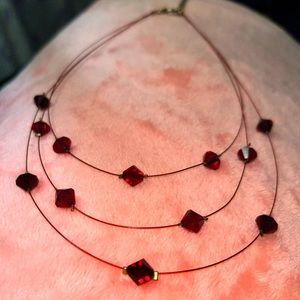 ❤️beaded red necklace❤️